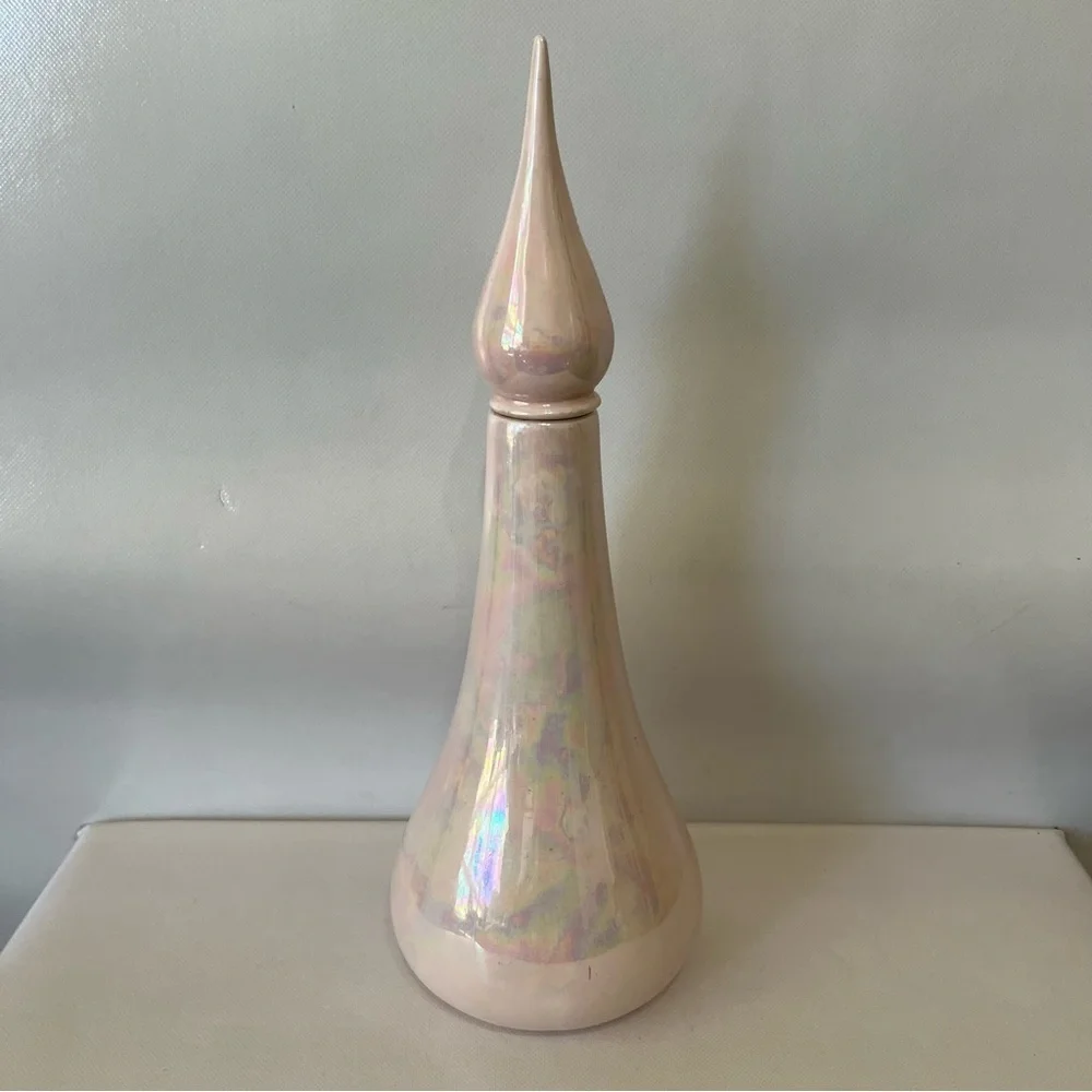 Vintage Iridescent Vase Decanter